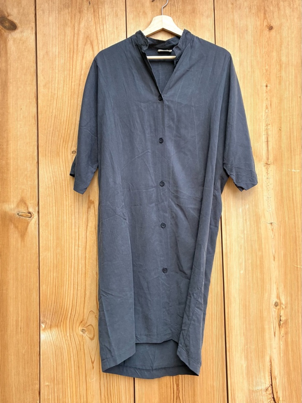 Pillar Gray Short Sleeve Shirt Dress Sz 8